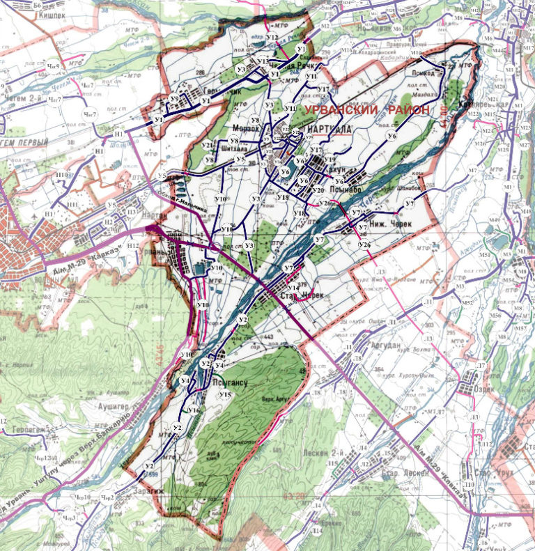 Старый черек кбр карта